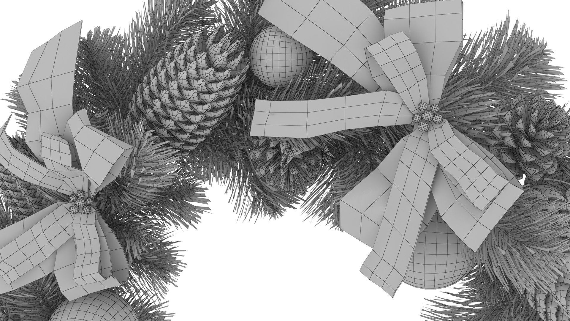 Christmas Wreath  with Snow 3D https://p.turbosquid.com/ts-thumb/qQ/oOrKdc/of/wire_0007/jpg/1641398153/1920x1080/fit_q87/5e602da3fb99fa3c4278e626cd72401968669bf4/wire_0007.jpg