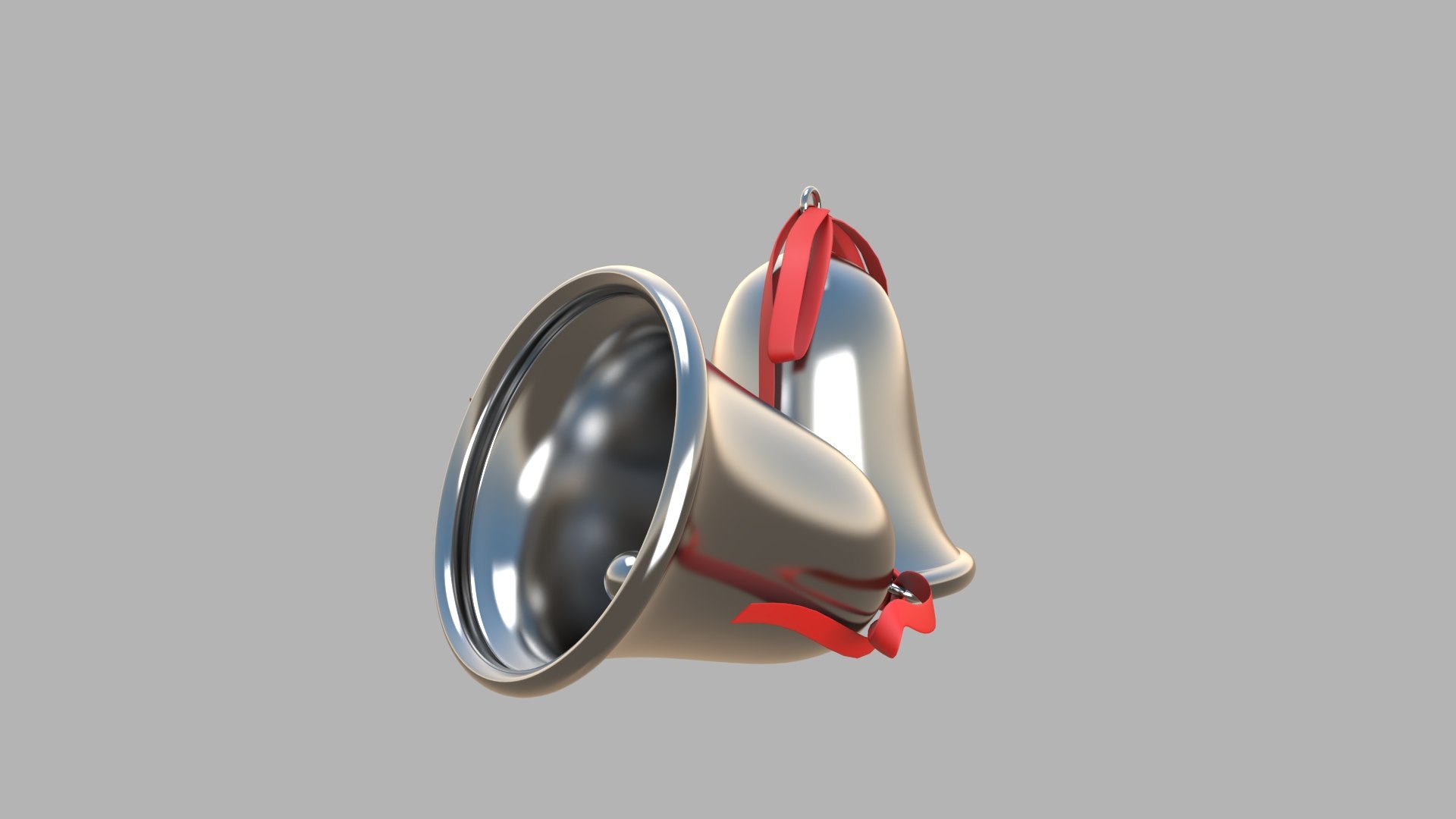 3D Model Bells 02 Silver - TurboSquid 2343173