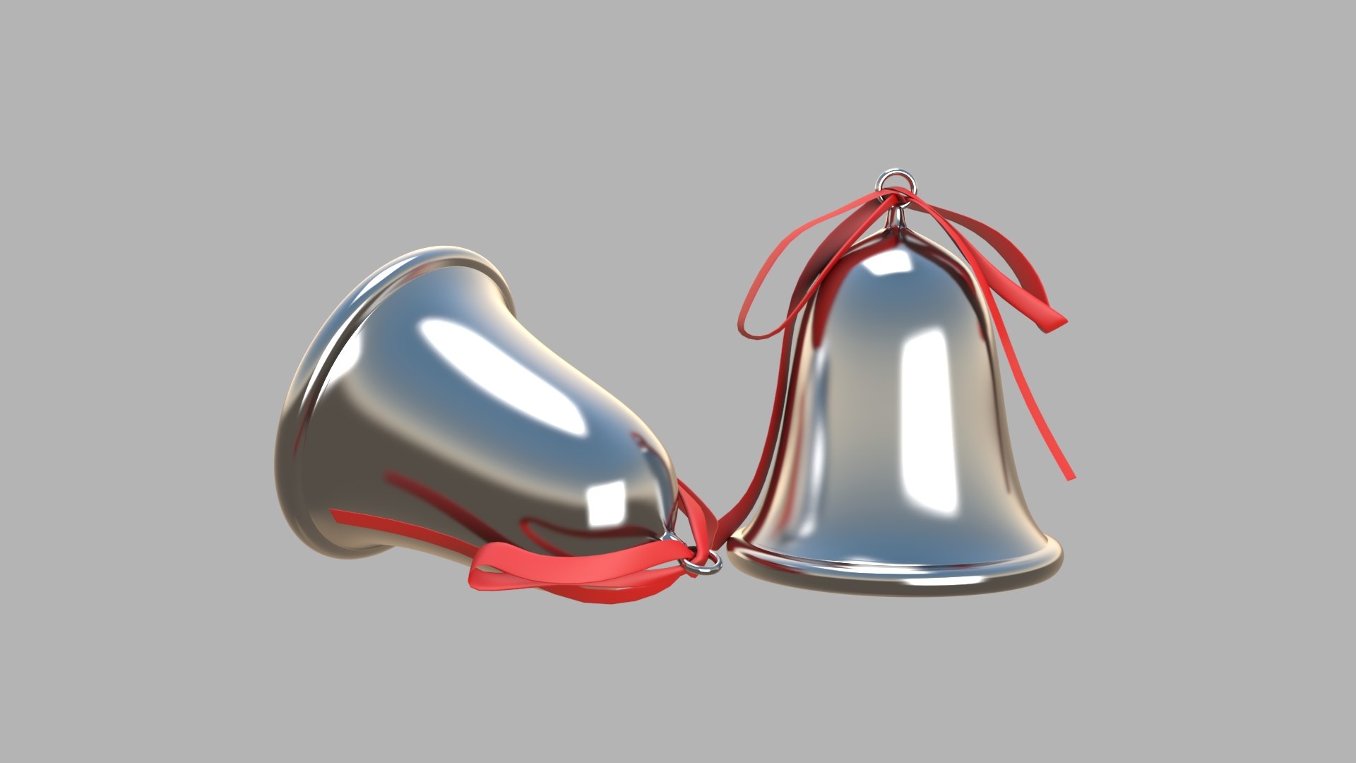 3D Model Bells 02 Silver - TurboSquid 2343173