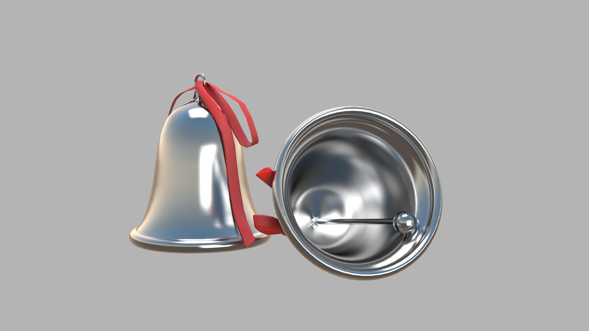 3D Model Bells 02 Silver - TurboSquid 2343173