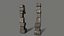 3D archway column pillar model