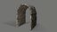 3D archway column pillar model