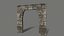 3D archway column pillar model