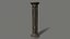 3D archway column pillar model