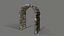 3D archway column pillar model