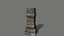 3D archway column pillar model