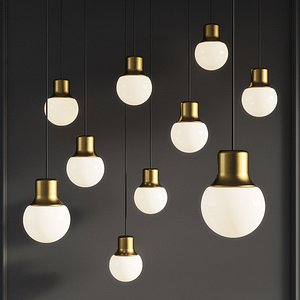 Mass Pendant Light Gold Andtradition
