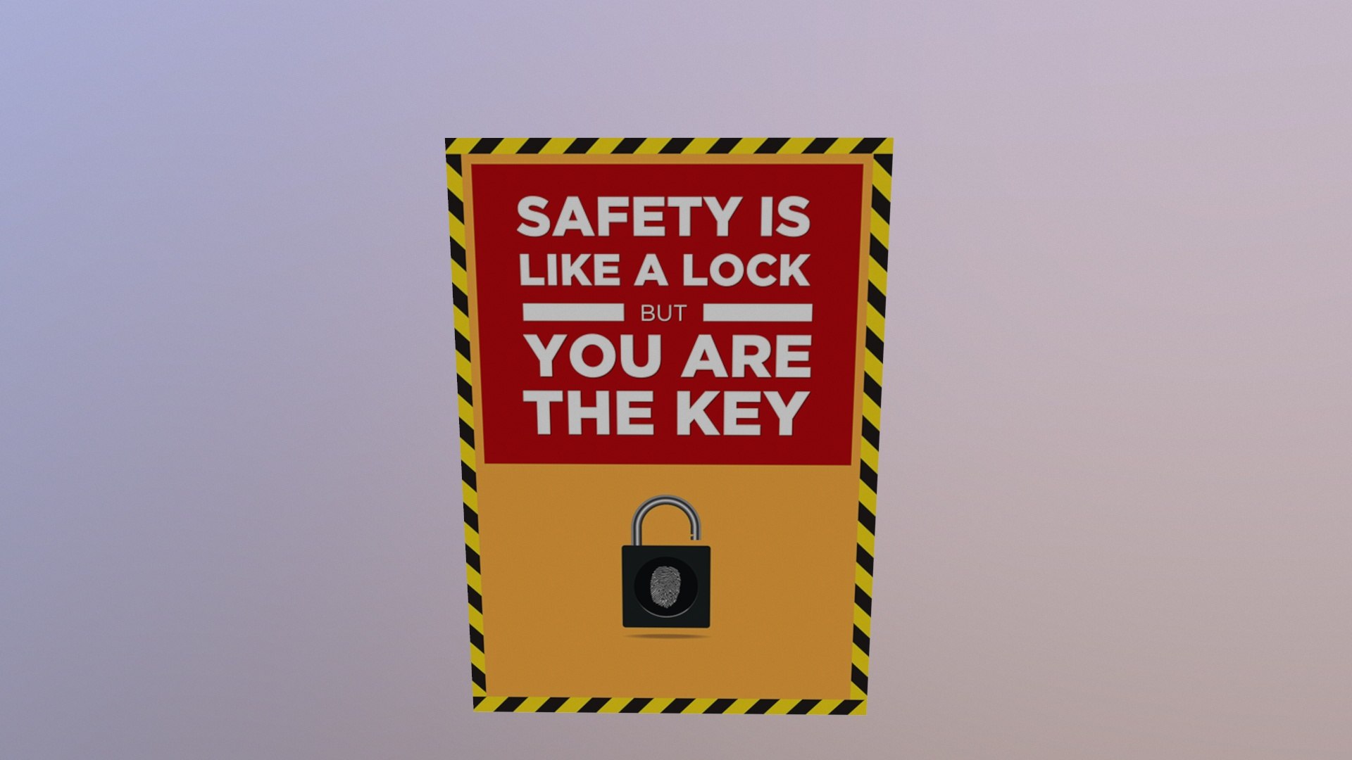Safety Key Sign Poster Model - TurboSquid 2289539