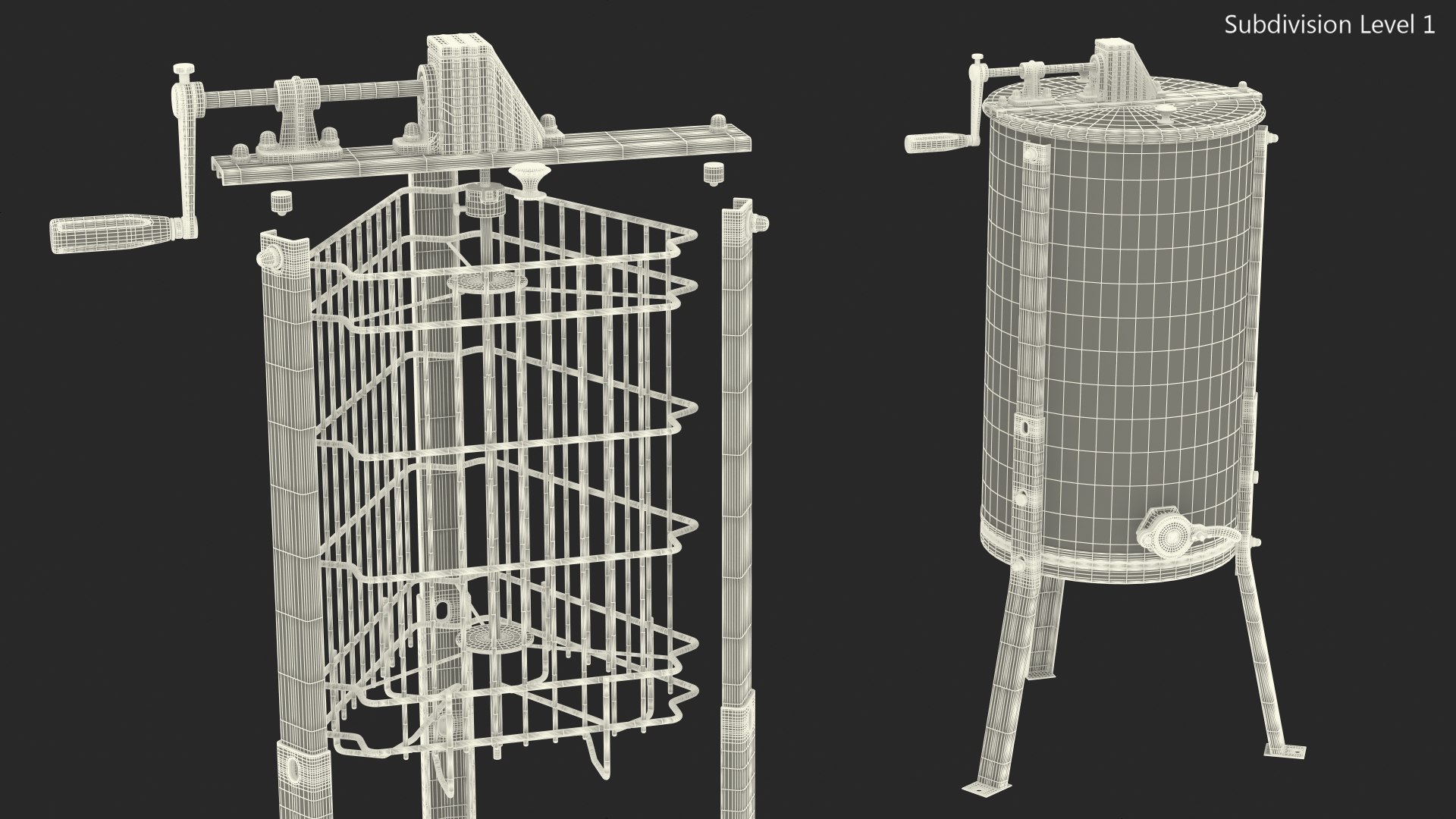 3D Hardin Professional 3 Frame Manual Honey Extractor model https://p.turbosquid.com/ts-thumb/qR/1bA7sL/9A/hardinprofessional3framemanualhoneyextractor3dsmodel016/jpg/1619139593/1920x1080/fit_q87/160ffa3408ba081b9a330b76c1c5c887983d351f/hardinprofessional3framemanualhoneyextractor3dsmodel016.jpg
