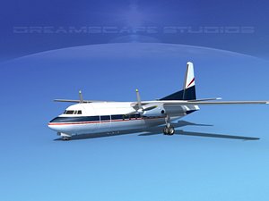 fairchild f-27 fokker 3d max