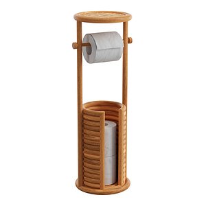 3D Marielle Rattan Toilet Paper Storage Stand