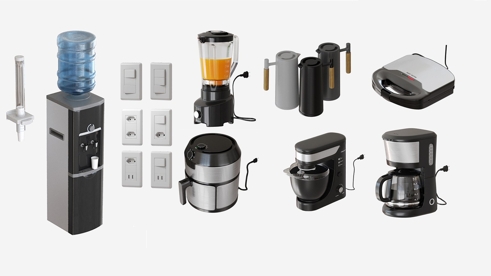 Kitchen Small Appliances 3D model https://p.turbosquid.com/ts-thumb/qR/DvPJry/ma/kitchensmallcollection0001/jpg/1773478919/1920x1080/fit_q87/29b0131efc52b81f6ddaf31ecb3615c800baeb8f/kitchensmallcollection0001.jpg