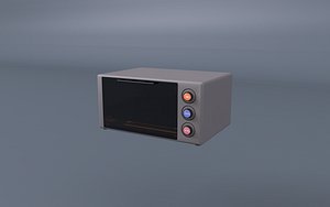futuristic minimalistic toaster oven 3D model