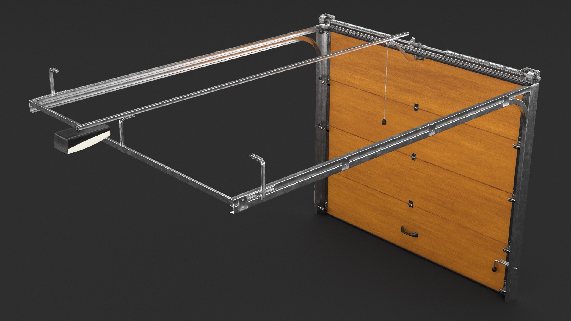 3D Retractable Garage Door System Rigged - TurboSquid 2326399