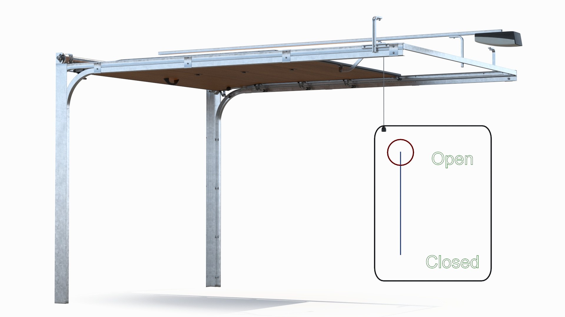 3D Retractable Garage Door System Rigged - TurboSquid 2326399