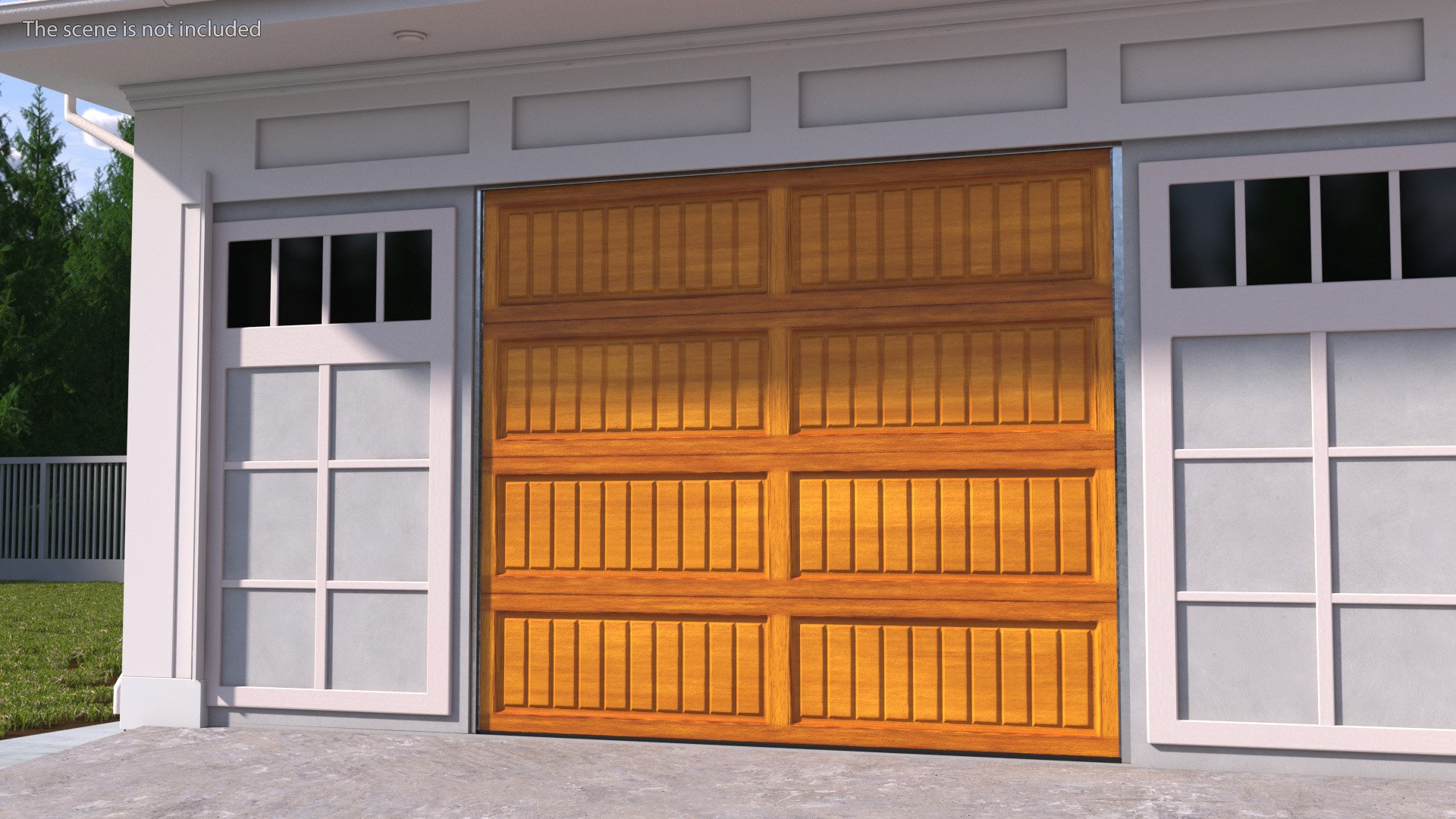 3D Retractable Garage Door System Rigged - TurboSquid 2326399