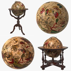 Early Celestial Globe Set 3D model
