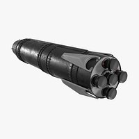 Next Generation Space Rocket Black Rigged for Cinema 4D