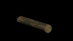 3d log moss tree