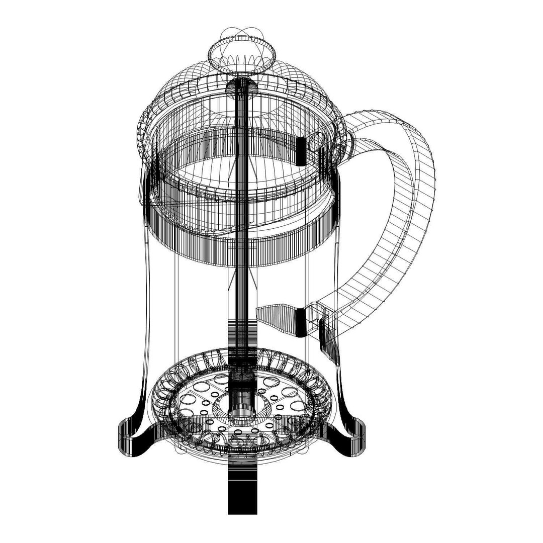 Bodum French Press 3D TurboSquid 1409114