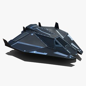 3D Futuristic Spaceship 01 model