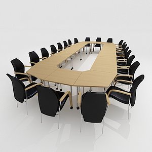 3d meeting conference room furniture model