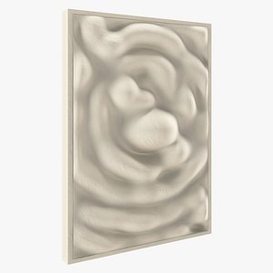 3D Abstract Plaster Wall Relief