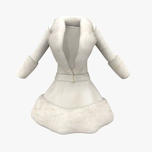 3D Elegant Turn-Down Collar Long Sleeve White Ruffle Coat