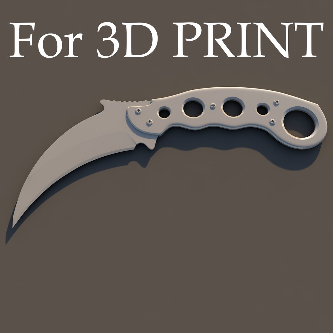 sand Chip Formindske knife karambit print 3d 3ds
