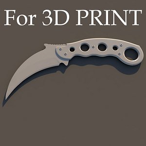 knife KARAMBIT for 3D print