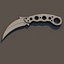 faca KARAMBIT para impressão 3D