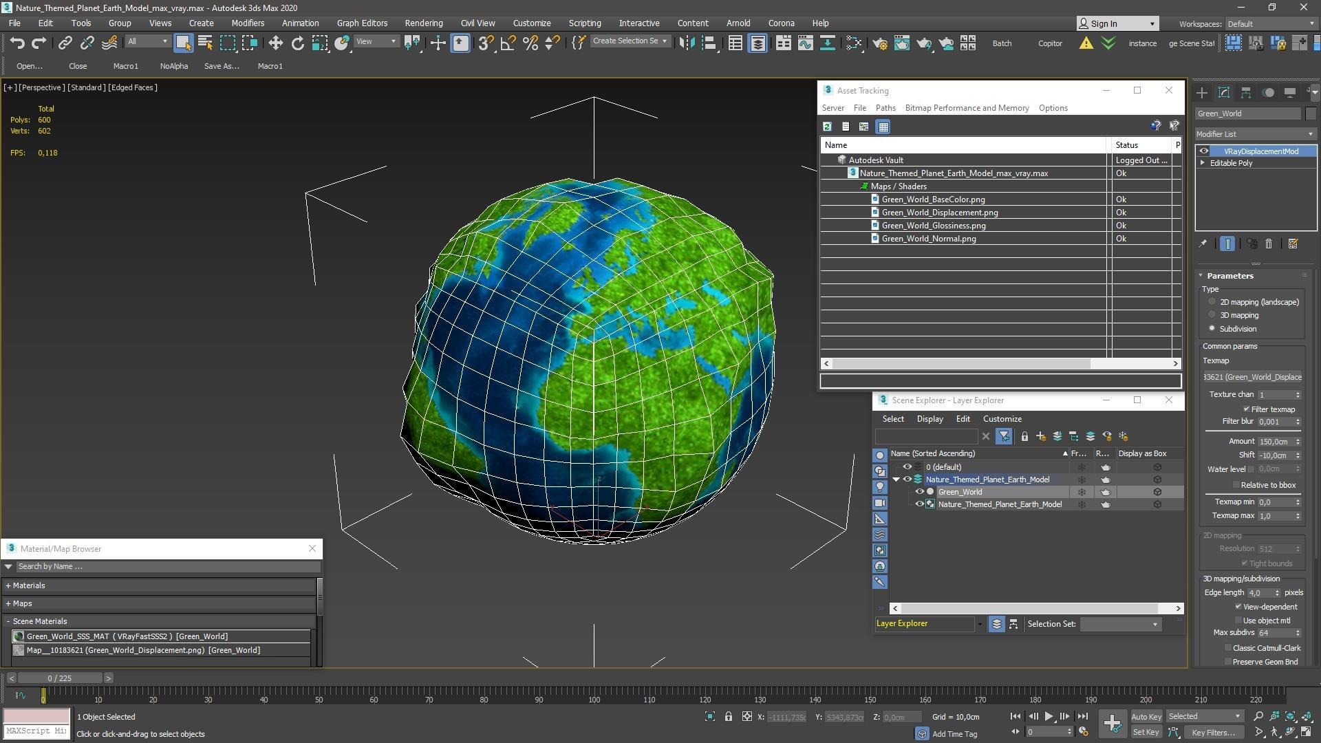 3D Nature Themed Planet Earth Model Model - TurboSquid 2426100