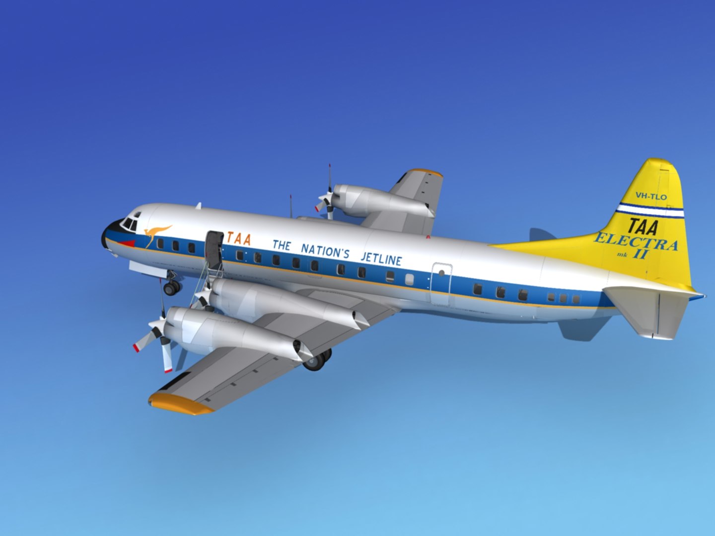 3d Propellers Electra Lockheed Model