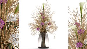 Flower bouquet in a Vase 117 3D model