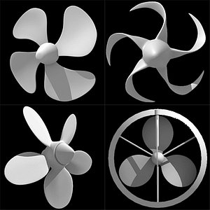 4 propellers 3d model