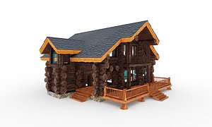 Rustic Canada Cottage 3D model