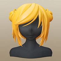 Character - Anime Girl Short Hair 04