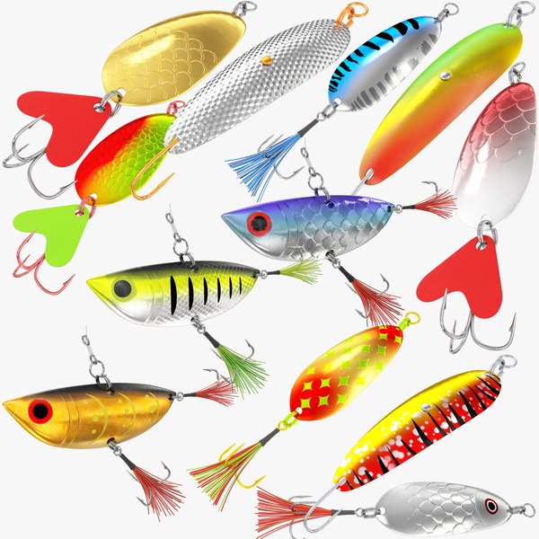 fishing spoons 3D model