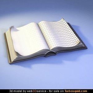 open book 3d model