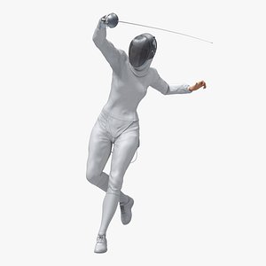 Female Fencer Epee Animated HQ Editorial License