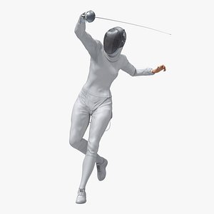 Female Fencer Epee Animated HQ Editorial License