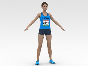 3D Athlete Runner 03 model