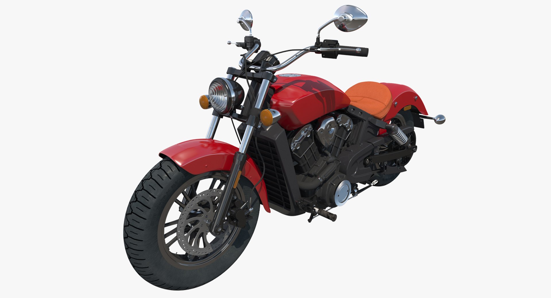Cruiser Motorcycle Generic 3D model preview