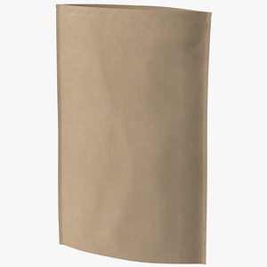 zipper kraft paper bag 3D model