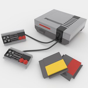 3D Lego NES Games Console model