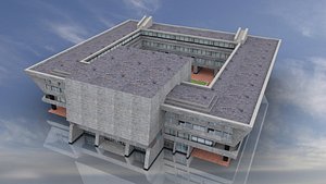3D soviet building city hall