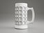Taza de cerveza de cristal con hoyuelos