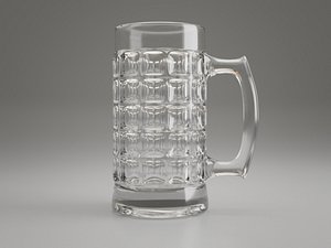 Dimpled Glass Beer Mug