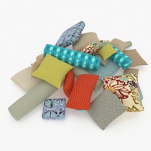 3D pillows set model