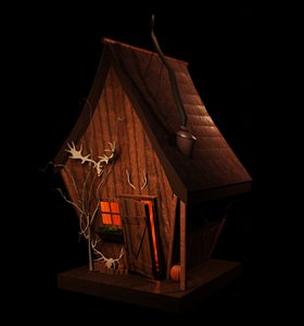 Tiny Forest House Sauna Built 3D